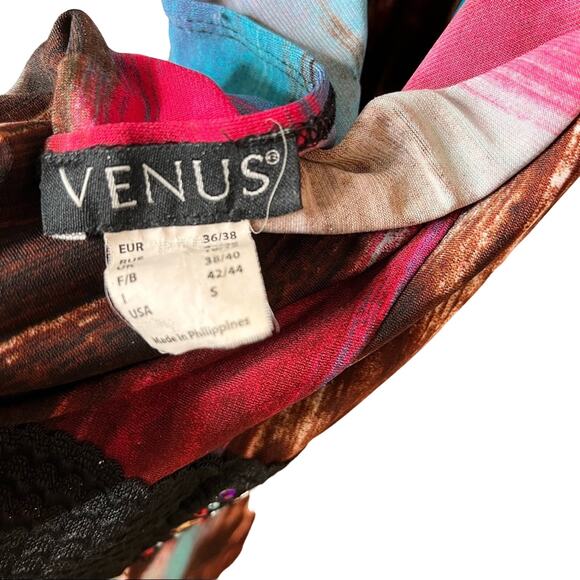 Venus Halter Beaded Leopard Print Multi-color Maxi Dress - Picture 4 of 11